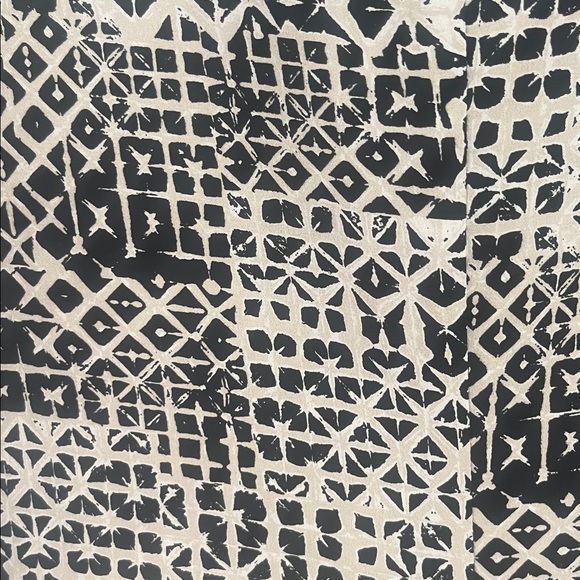 Garnet Hill 100% Silk Bell Flare Sleeve Shift Beige Black Midi Dress size 10 - Picture 6 of 9